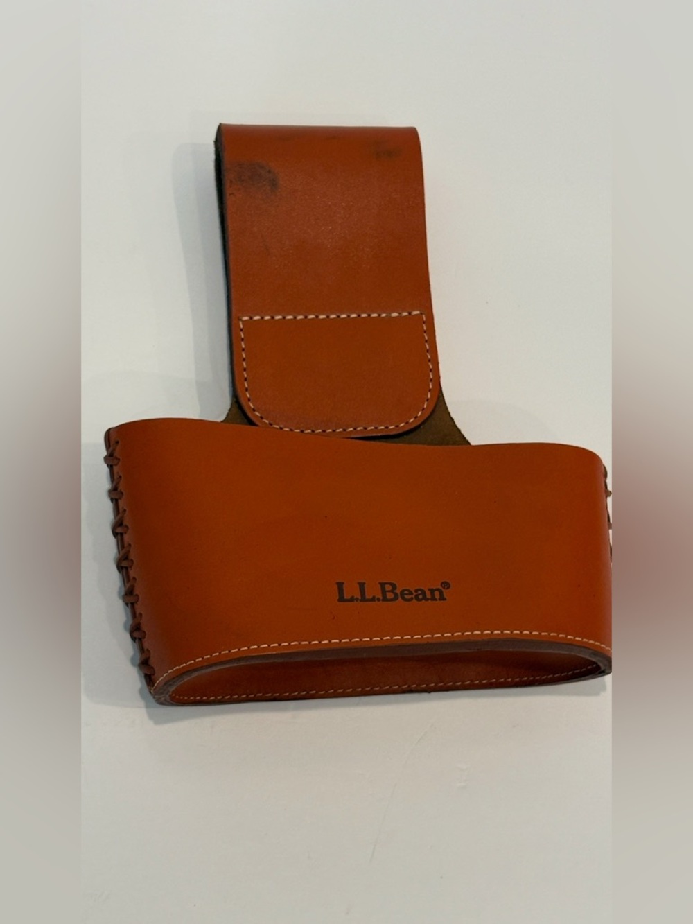 L.L.Bean Chestnut Brown Leather Belt Holster